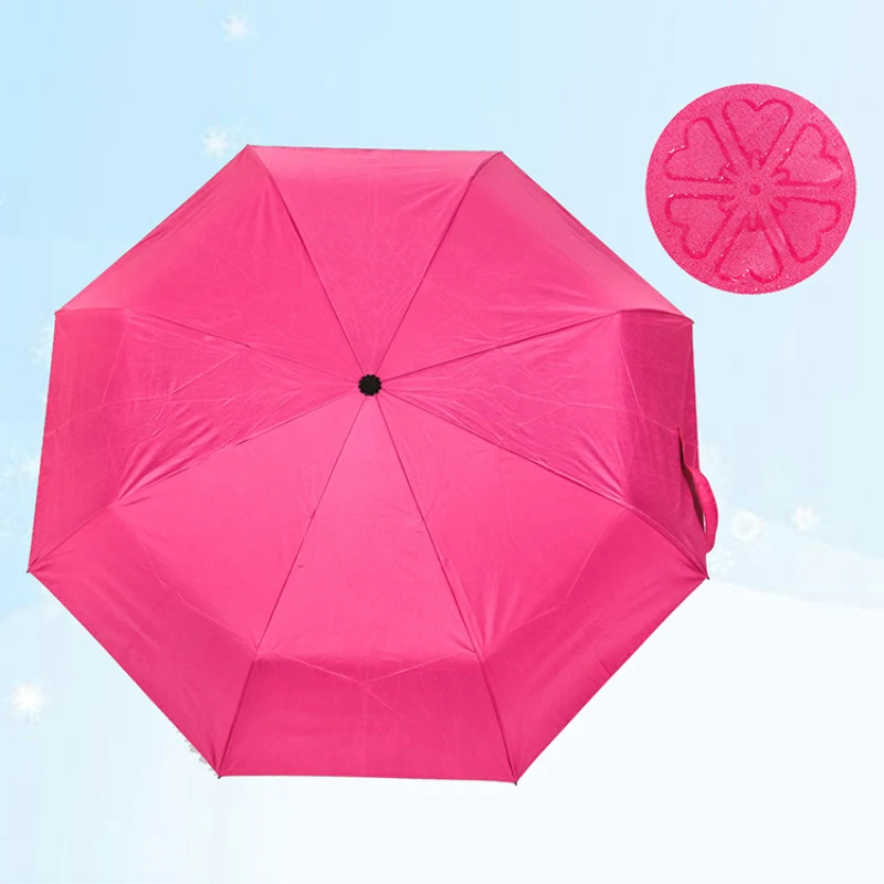 6 цветов полностью автоматический женский небольшой зонтик для девочек анти-УФ Водонепроницаемый Портативный Сверхлегкий дорожный детский зонт - Цвет: Красный