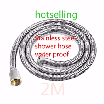 

2M Newly Upgraded Stainless Steel Shower Hose Explosion-proof Encryption Hose Spring Tube Pull Tube Bathroom Accessories 2020