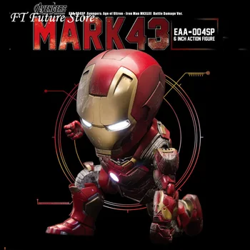 

16cm EAA-024 Egg Attack Action Iron Man MARK43 Combat Damage Scene Avengers Bleeding Edge Armor MIni Battle Action Figure Toys