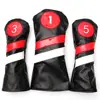 Golf Club #1 #3 #5 Wood Headcovers Driver / Fairway Rescue Woods / Hybrid PU Leather Head Covers Set Protector 2