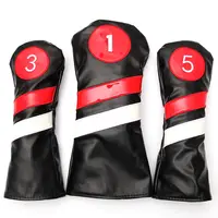 Golf Club #1 #3 #5 Wood Headcovers Driver / Fairway Rescue Woods / Hybrid PU Leather Head Covers Set Protector 2