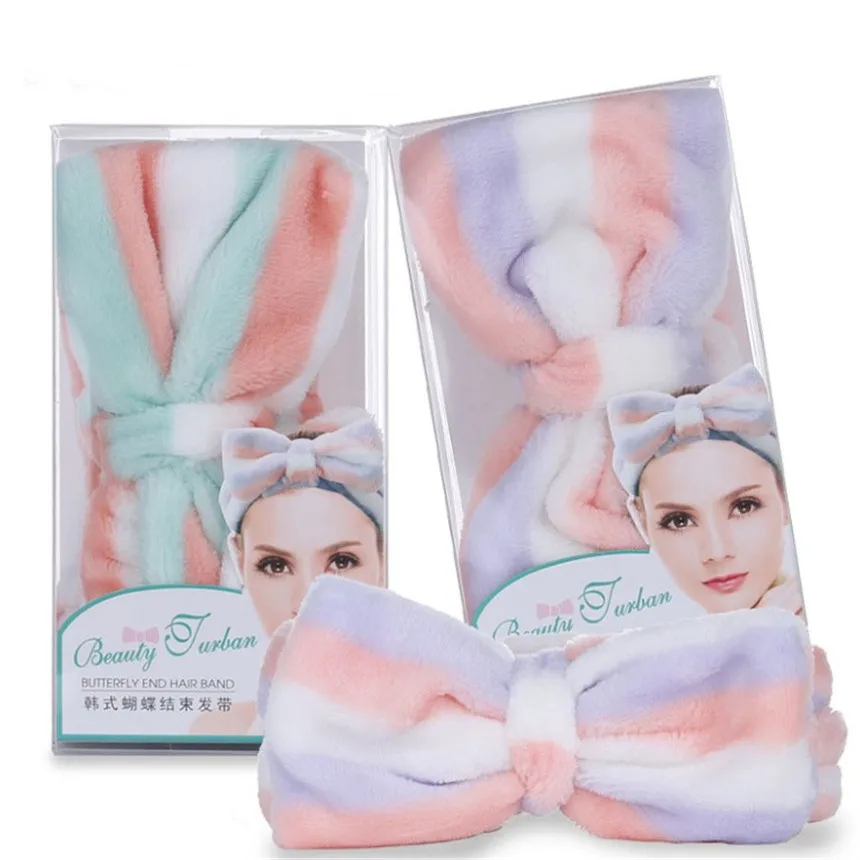 New Fashion Korean Cute Wash Face Makeup Bow Hairbands For Women Girls