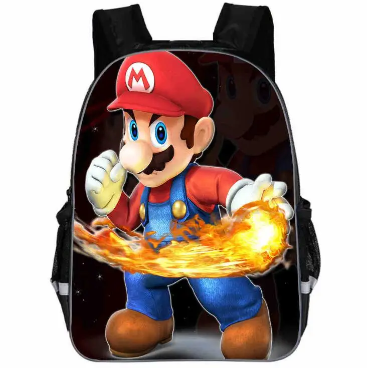 photo color Рюкзак для мальчиков с героями мультфильмов Super Mario Bros Sonic, школьные сумки с героями мультфильмов, рюкзак для начальной школы, школьные ранцы для мальчиков, Mochila Sac A Dos - Цвет: photo color