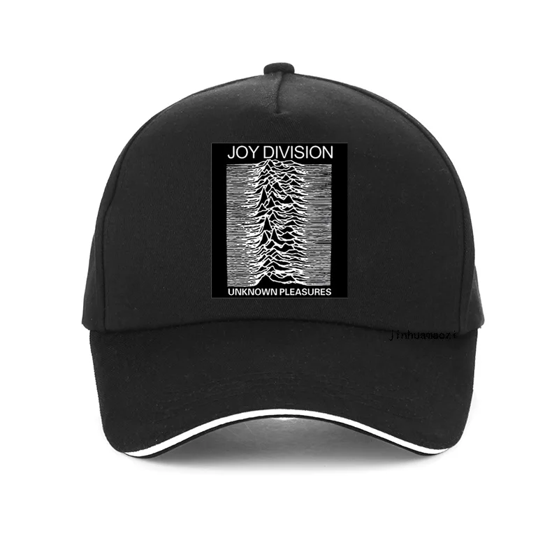 Хлопок, летняя мужская кепка Joy Division, панк-группа, рок, неизвестное удовольствие, Панк Бейсболка, унисекс, регулируемая бейсболка, шляпа, кепка - Цвет: Черный