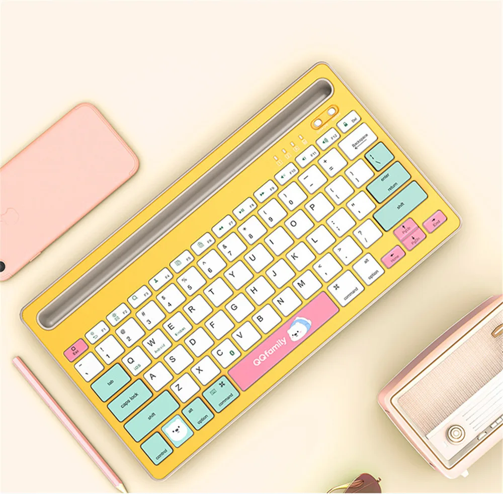 Wireless Bluetooth Keyboard Silent Gaming Keyboard For Macbook IPhone IPad Keyboard Tablet PC Gamer Computer Keyboard