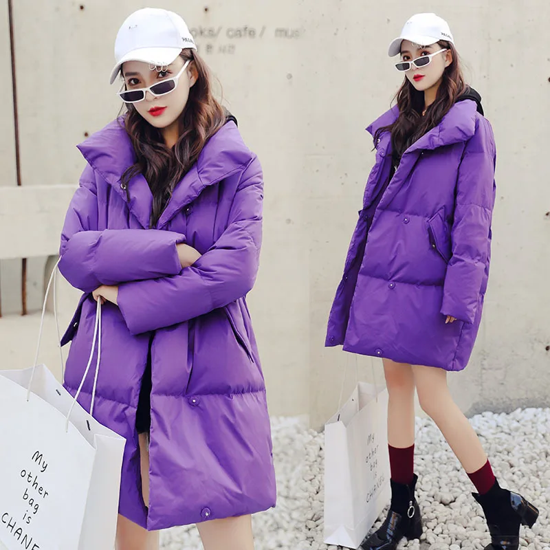 

Cotton Coat Women's 2019 New Style Winter down Cotton Large Size Stand Collar Casual Korean-style Cotton-padded Clothes Women's