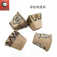 Креативный цветочный горшок ручной работы из бумажной целлюлозы, белый с бумажной целлюлозой, цветной рисунок, художественный материал, ручная работа, 10 шт. для изготовления