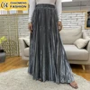Cut Rate Maxi-Skirt Muslim Elegant Long Fashion Satin Pleated Chic Office Party Autumn Winter 1005002086206151