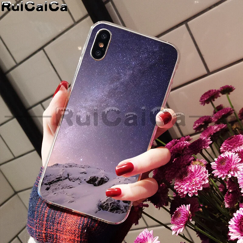 RuiCaiCa зимний Снежный горный Sceneary Мягкий ТПУ чехол для телефона Apple iPhone 8 7 6 6S Plus X XS MAX 5 5S SE XR сотовые телефоны