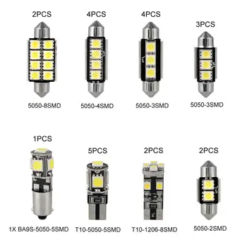 

23pc LED White Car Light Bulb Interior Map Dome Trunk License Plate Lamps Kit High Quality PCB And Brand New Car LED Lights