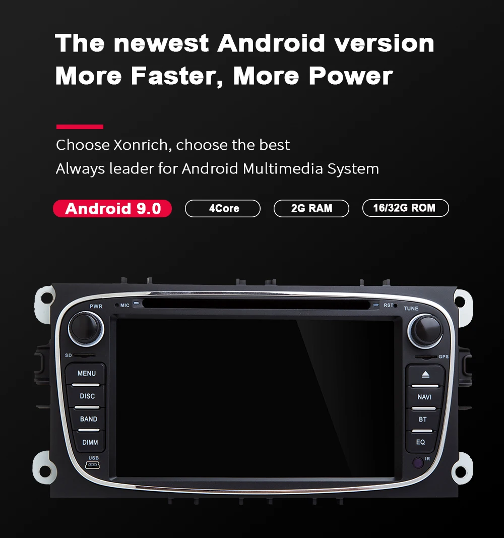 Flash Deal 2din Android 9 Car Radio Multimedia For Ford Focus 2 3 mk2 Mondeo 4 Kuga Fiesta Transit Connect S-C MAXGPS Navigation head unit 2