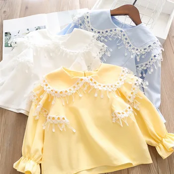 

Babyinstar Tassel Design Blouses for Girls Kids Princess Long Sleeve Blouses & Shirts Toddle Children's Clothes Lovely Blouses