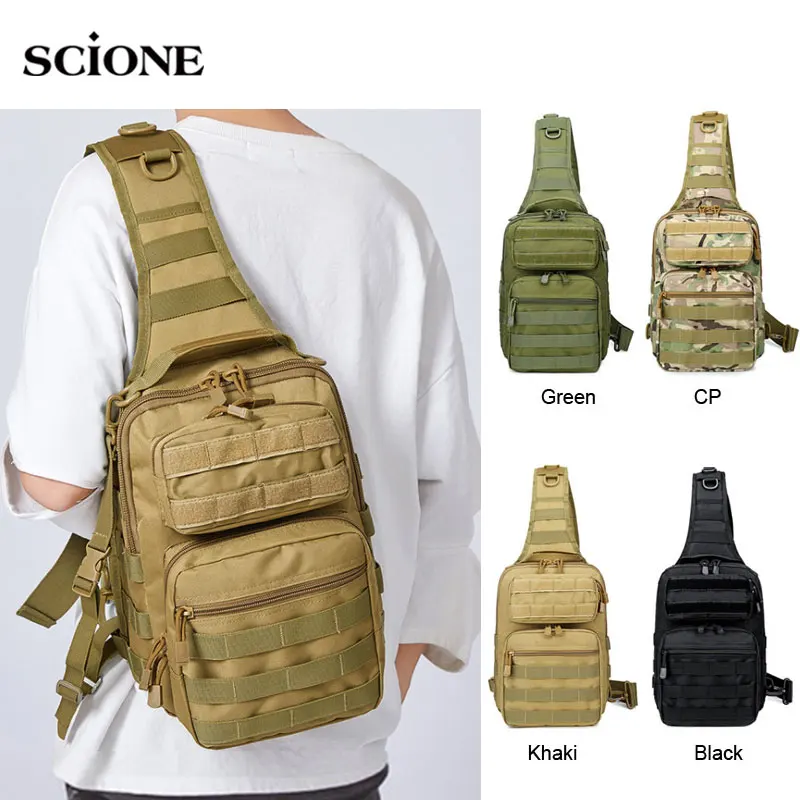 Günstige Taktische Brust Rucksack Military Tasche Jagd Angeln Taschen Camping Wandern Armee Wandern Rucksäcke Mochila Molle Schulter Pack XA65A