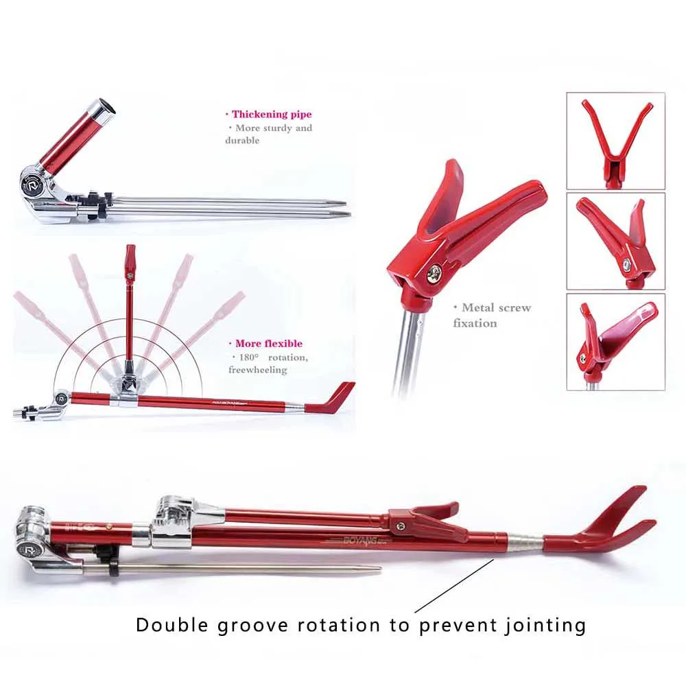 Fishing Bracket Angle Adjustable Outdoor Tool Stainless Steel 2.3M 2.1M 1.7M 1.5M Telescoping Hand Rod Holder, fishing rod bracket