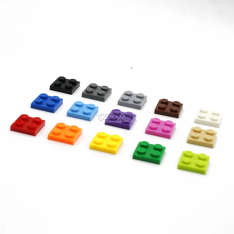 MARUMINE 300 шт./лот 2x2 пластина DIY строительные блоки игрушки конструкторы MOC