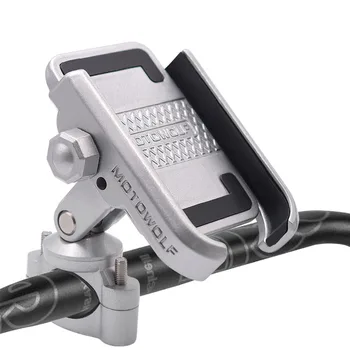 

360 Rotate Universal Bike Aluminum Alloy Motorcycle Motorbike Handlebar Phone Holder Stand Mount For iPhone Xiaomi Samsung 4-6.4
