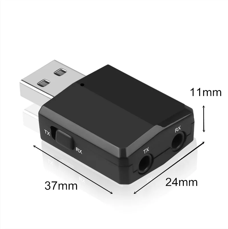 3 в 1 Bluetooth 5,0 передатчик и приемник стерео USB ключ и 3,5 мм AUX беспроводной для ТВ ПК Earbus Радио Mp3 плеер модуль