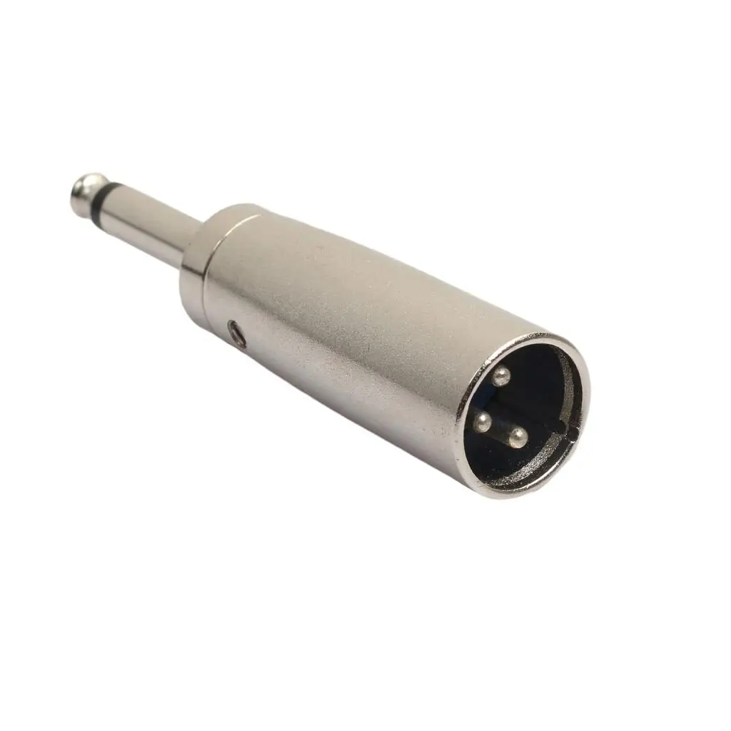 

Audio XLR Male to 1/4" Male TS Adapter Gender Changer - XLR-M to 6.3mm Mono Coupler Adapters - Silver