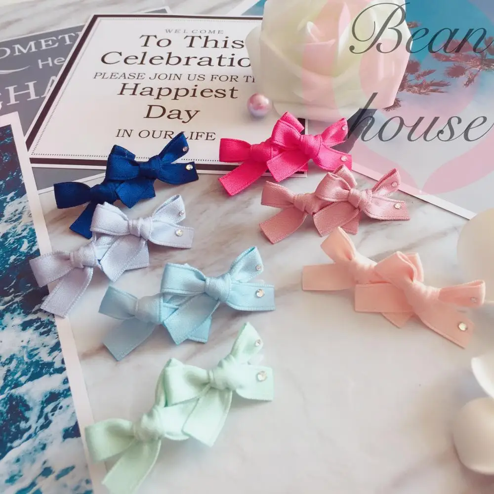 

Pet Puppy Grooming Accessoires Handmade Small Diamond Double Bow Hair Clip