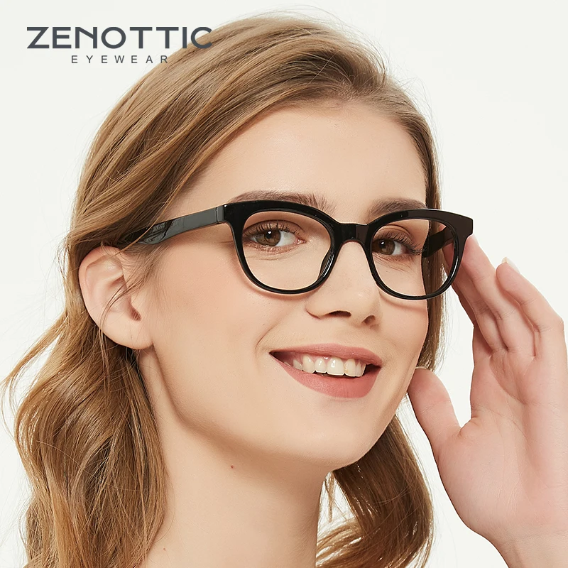 ZENOTTIC Vintage Cat Eye Anti Blue Light Glasses Women Anti Radiation Optical Myopia Eyeglasses Blue Blocking Tortoise Eyewear