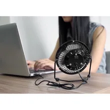 

Mini USB Table Desk Quiet Operation 4' USB Cable Fan Personal Fan Metal Design,