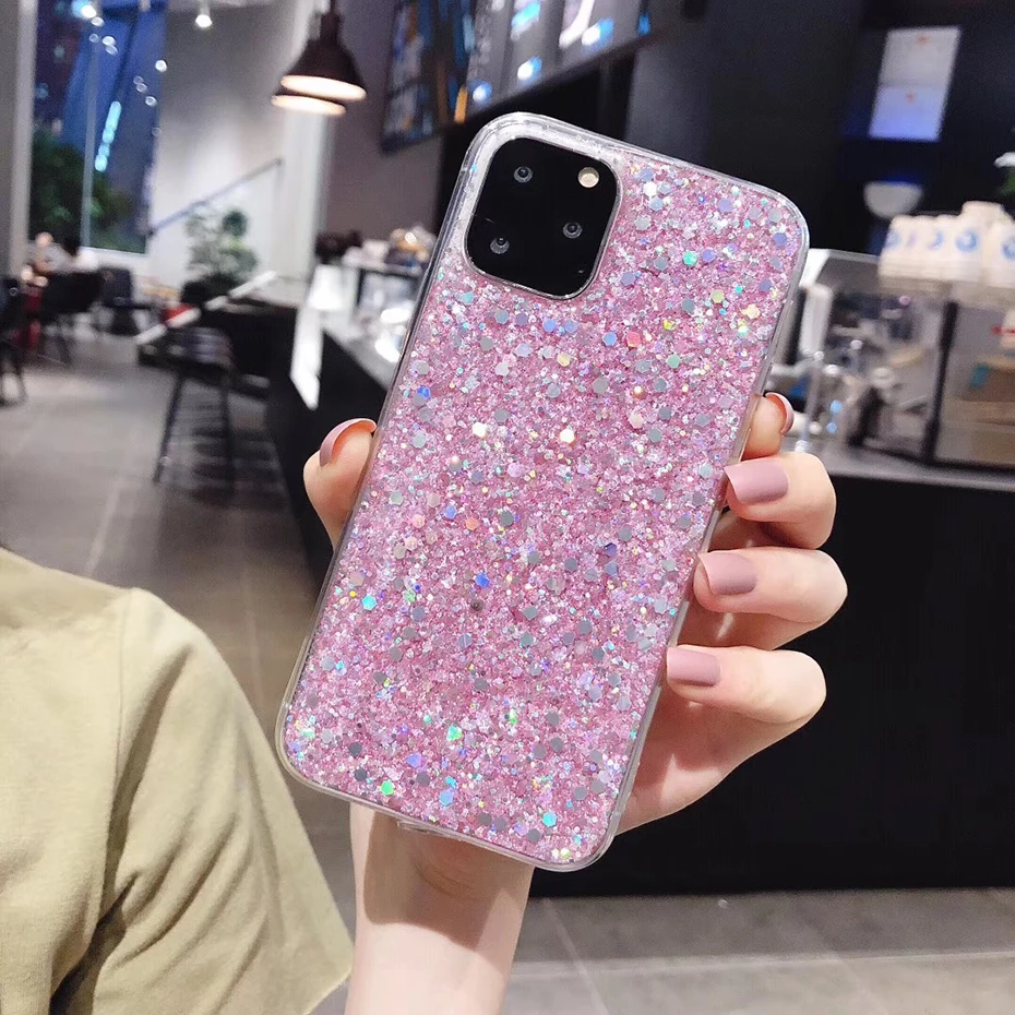 Qianliyao чехол для iPhone 7 8 6 6s Plus 12 11 Pro Max Блестящий Мягкий Fundas X XR XS чехлы