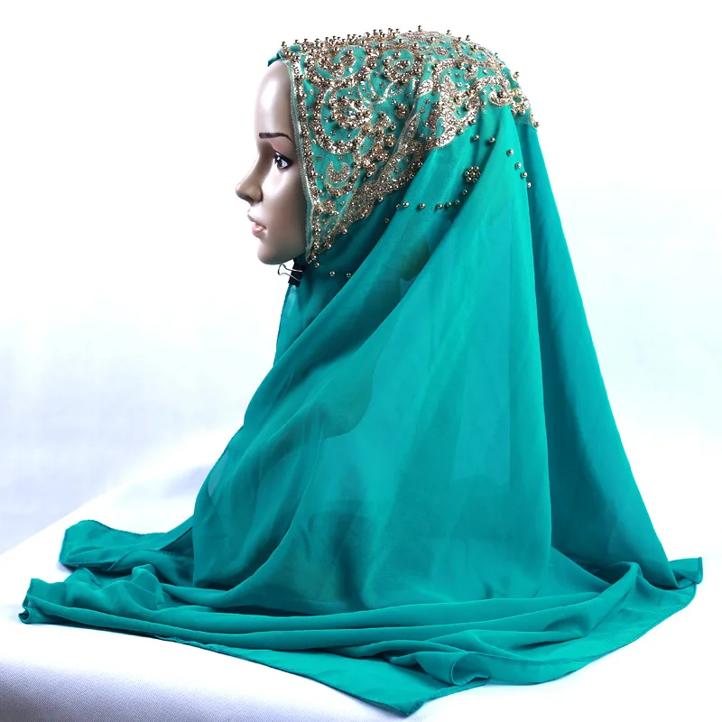 10 шт. с фабрики выбрать цвета исламский головной платок для старшего шифона длинный шарф для мусульманки 70*170 см - Цвет: 11