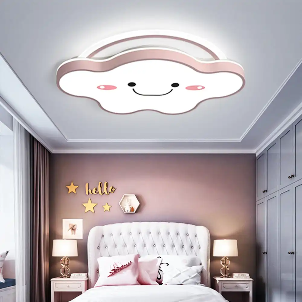 Luminaire Plafonnier Led Dimmable Nuage Avec Telecommande Lampe De Plafond Dore Rose Avec Abat Jour En Acrylique Lustre Mignon Pour Enfants Filles Chambre D Enfant Maternelle Salle De Bain Salon Cuisine Aliexpress
