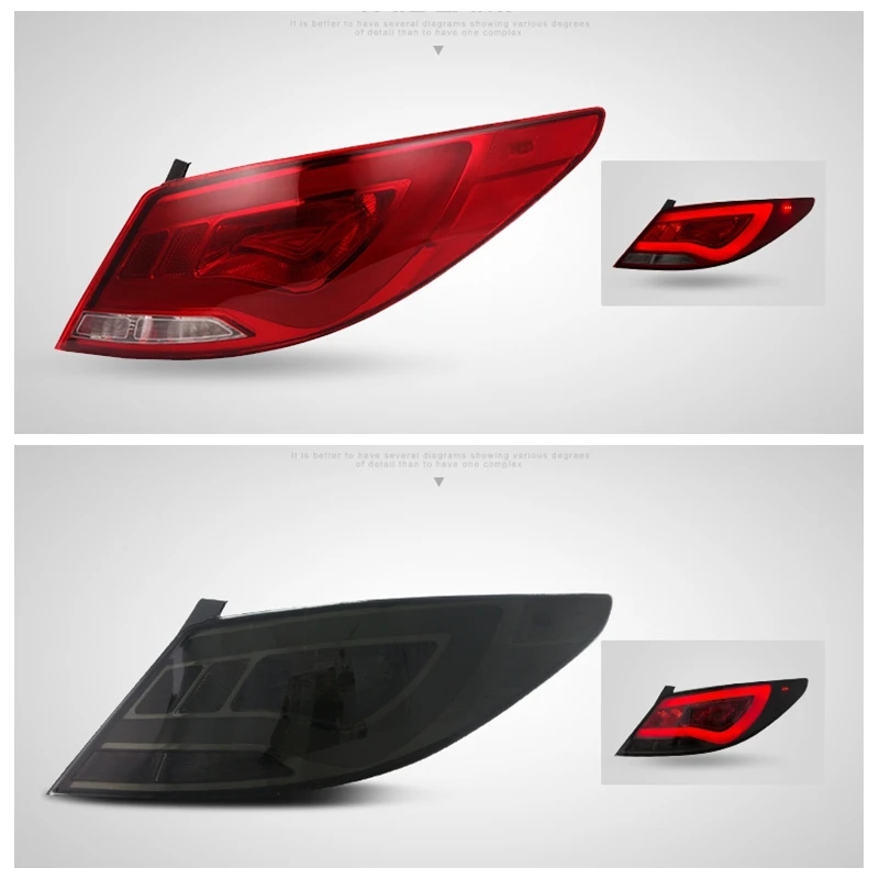 

VLAND factory for car taillight for VERNA or SOLARIS LED tail light 2010-2013 with turn signal+brake light+reverse light
