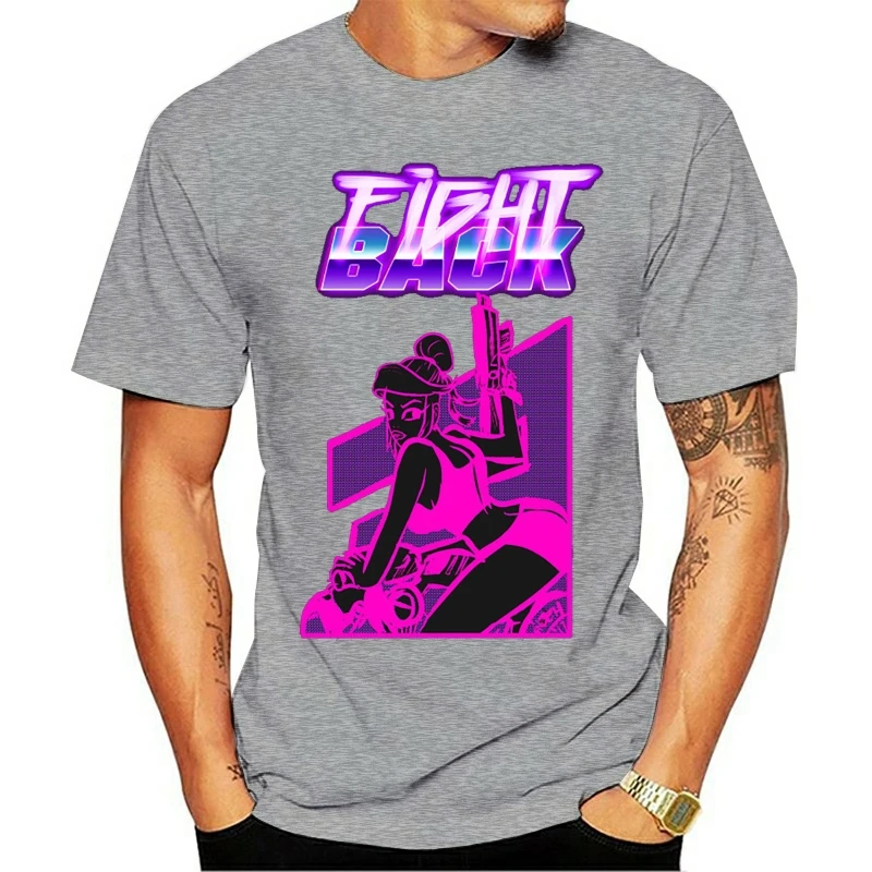 

t shirt Fight Back Retrowave Printed