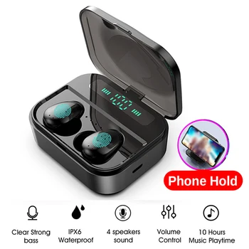 

Original X7 TWS Bluetooth 5.0 Bass Earphones Wireless Headset Noise Reduction Volume Control Earbuds 2200mAh Power Bank Box Bin