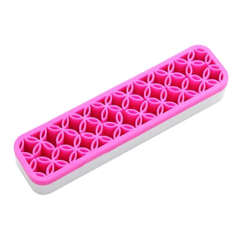 

Pencil Display Multi Grids Soft Silicone Desktop Organizer Freestanding Table Top Dresser Multifunctional Makeup Brush Rack