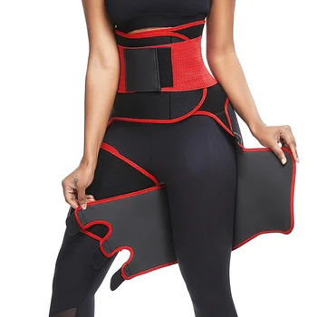 

3 in 1 neoprene sweat sauna shaper body slim Belts thigh trimmer leg shapers High waist trainer Shapewear compression waist belt