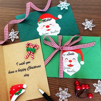 

90Pcs Christmas Name Tags Stickers Cute from Santa Smile Labels Party Favors