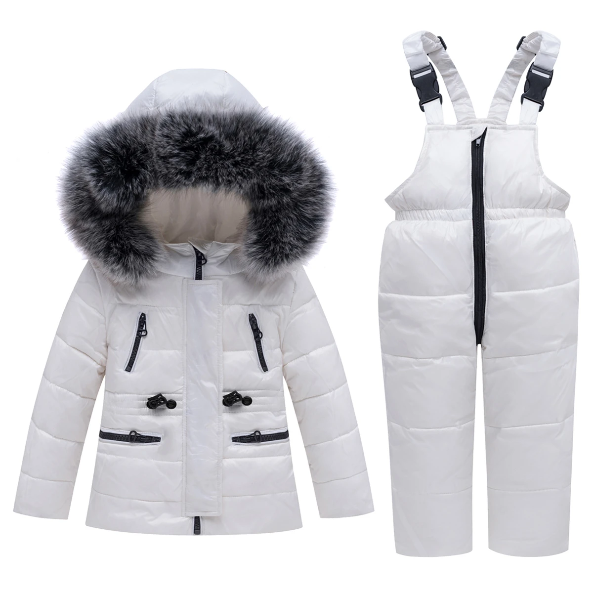 Новинка года, зимний комплект одежды для маленьких мальчиков и девочек на температуру до-30 градусов, пуховая куртка, пальто Зимние костюмы, детская парка детская одежда лыжные комбинезоны