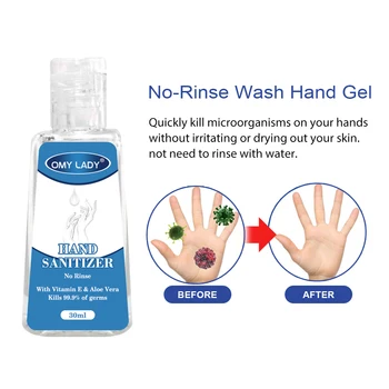 

30ml Efficient Disinfection Hand Sanitizer Portable Disposable No-wash Hand Gel Disinfection Sterilization Hands-free Water Gel