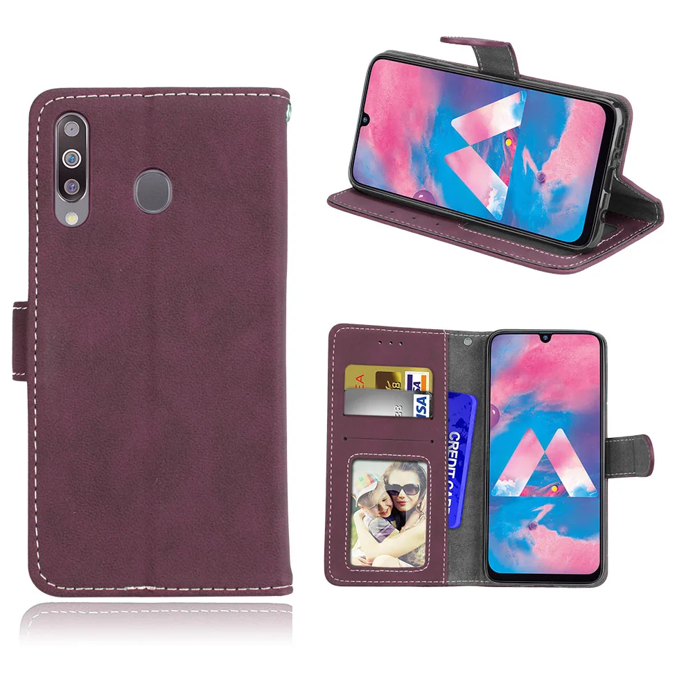 Для samsung Galaxy M30 M20 M10 J6 J4 Prime core Plus ультра ретро нубук PU кожаный чехол Кошелек