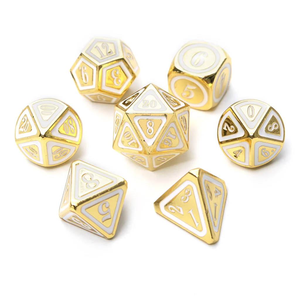 Chengshuo игральные кости DND Подземелья и Драконы настольная игра распродажа продвижение многогранные металлические кубики цинковый сплав числовое сочетание игральные кости