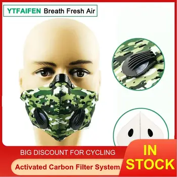

YTFAIFEN Activated Carbon Dustproof Cycling Mask Camouflage Mouse Muffle Running Skiing Anti-Pollution Masks Bicycle Face Mask