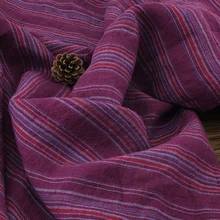 Высококачественная окрашенная в пряже чистая льняная ткань винтажная фиолетовая коллекция tissu Robe платье брюки ткани