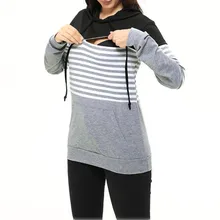 Кормления блузка Для женщин в полоску беременных уход для беременности и родам Блузка Верхняя одежда L401028