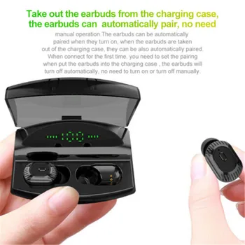 

Dual Wireless TWS Bluetooth Earphones w/LED Power Display For iphone Android