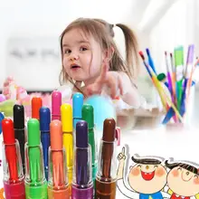 Детская поворотный пастели для рисования товары для рукоделия Граффити ручки водорастворимый шелковистые масляная пастель палка 12/18/24 Цвета
