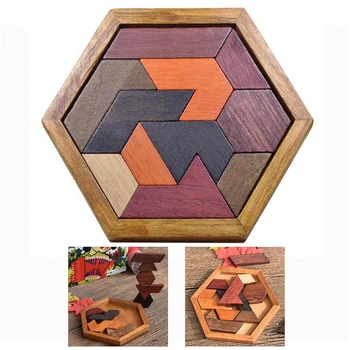 

Wooden Puzzles Toys Jigsaw Board Geometric Shape Child Educational Toy Brain Teaser Non Toxic Wood Children Kids Gift Present