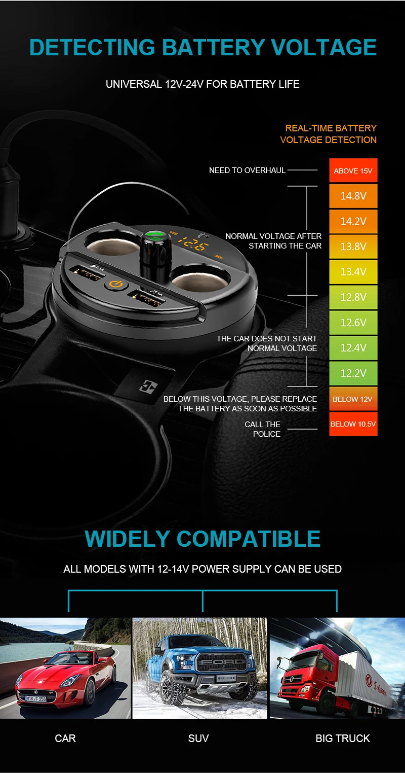 401E Vehicle-mounted MP3 Bluetooth Player Vehicle-mounted Cigarette Lighter Bluetooth Vehicle-mounted U-disk mp3