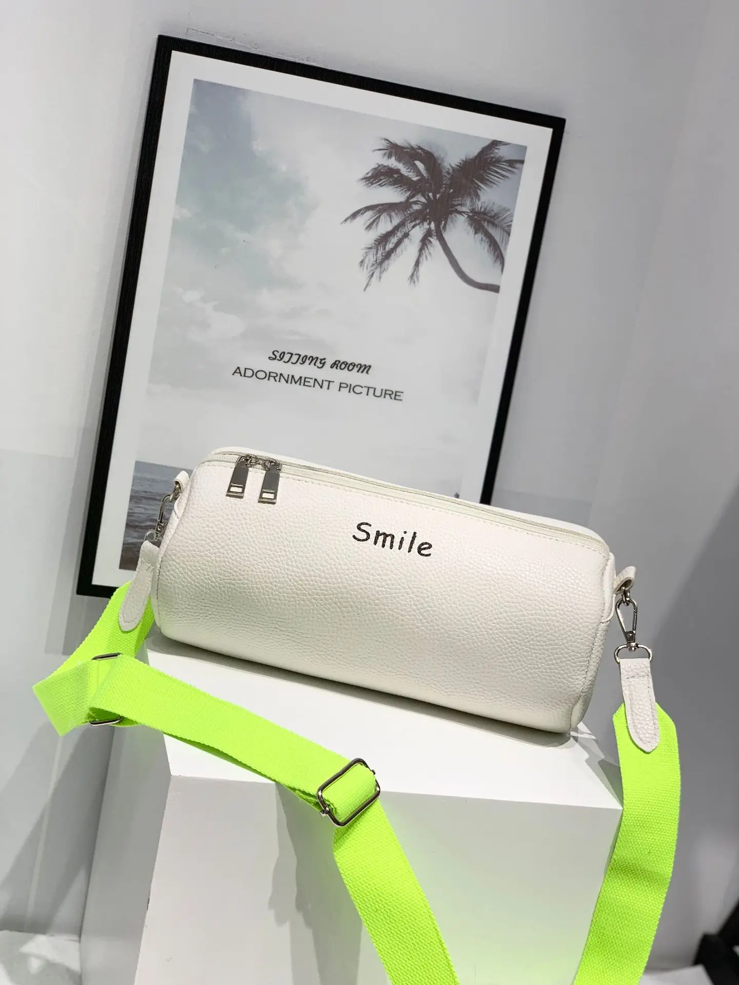 

Hot Sales WOMEN'S Bag Korean-style Trendy Letters Pu Mini Pillow Bag Western Style Textured Female Messenger Harajuku-Style Bag