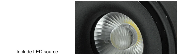 Surface Mounted LED Ceiling Lights Kitchen Fixtures COB Back ground Spot Lamp Angle Adjustable Black White Lampshade AC85-265V