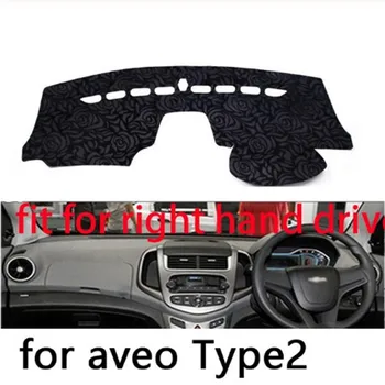 

Rose Pattern Non-slip Dashmat Dash Mat Dashboard Cover Pad Cover Carpet Car Sticker for Chevrolet Aveo 2014-2017 Car Styling