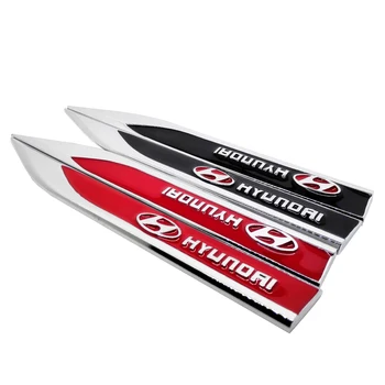 

Side Sticker Leaf Emblem For Hyundai i40 Tucson Sonata Verna Solaris IX35 I30 Solaris Car Blade Rear Trunk Decoration