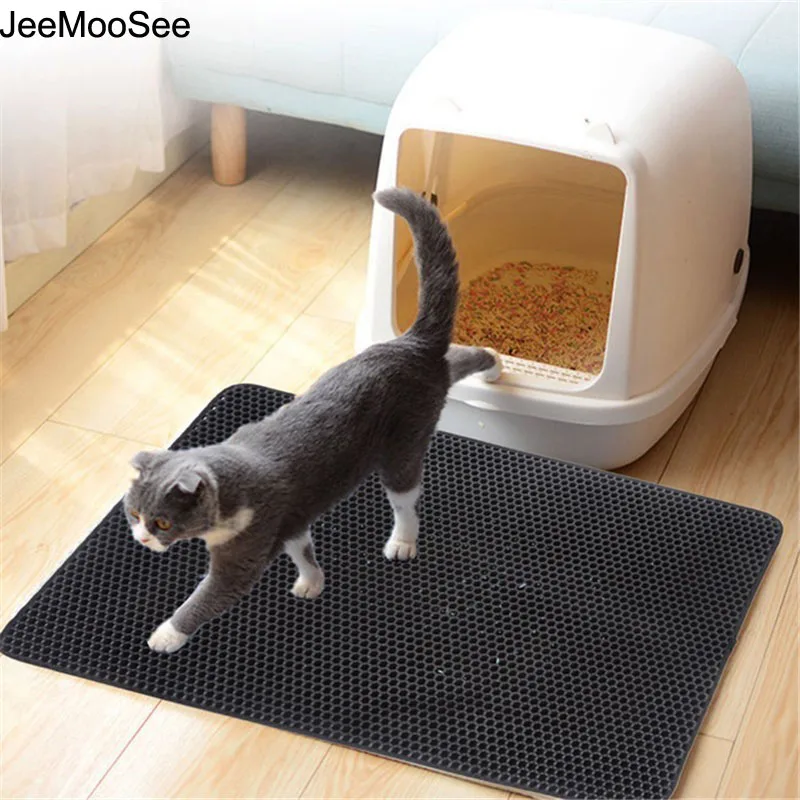 1PC Double Layer Waterproof Cat Litter Mat High Elasticity EVA Foldable